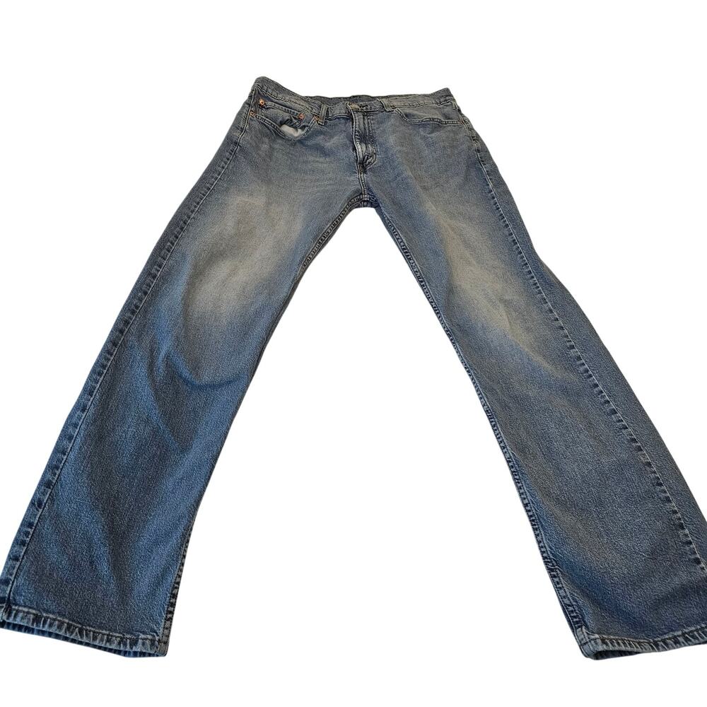 Levi’s 505 Jeans Men’s 36x34 Light Wash Regular Fit Straight Leg Denim